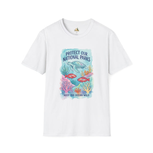 Protect Our National Parks Turtle Tee — Keep the Ocean Wild Conservation T-Shirt