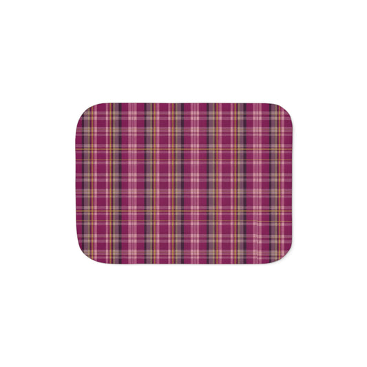 Plaid Sherpa Blanket – Cozy Dog Pink Plaid Blanket With Plush Sherpa Backing