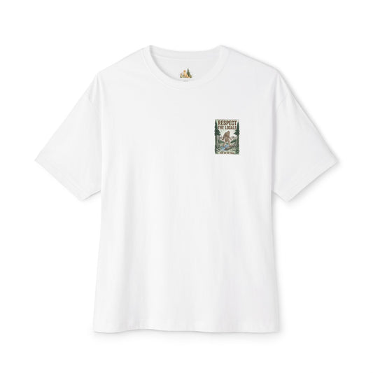 Respect The Locals T-Shirt — Bigfoot Trail Graphic Tee (Boxy Oversized Tee)