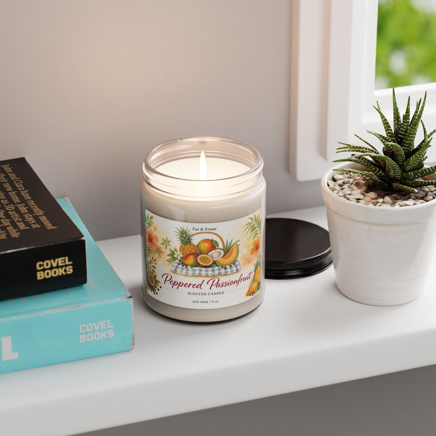 Peppered Passionfruit Soy Candle — 9oz Tropical Fruit Scented Jar