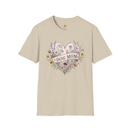 Dog Mom Floral Heart T-Shirt