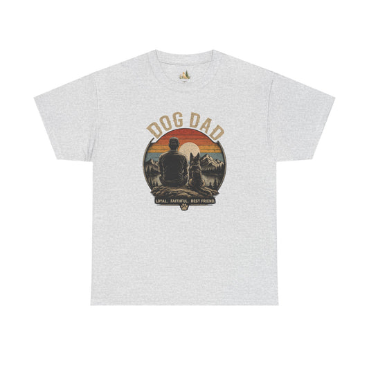 Dog Dad T-Shirt – Vintage "Loyal. Faithful. Best Friend." Graphic Tee for Dog Lovers