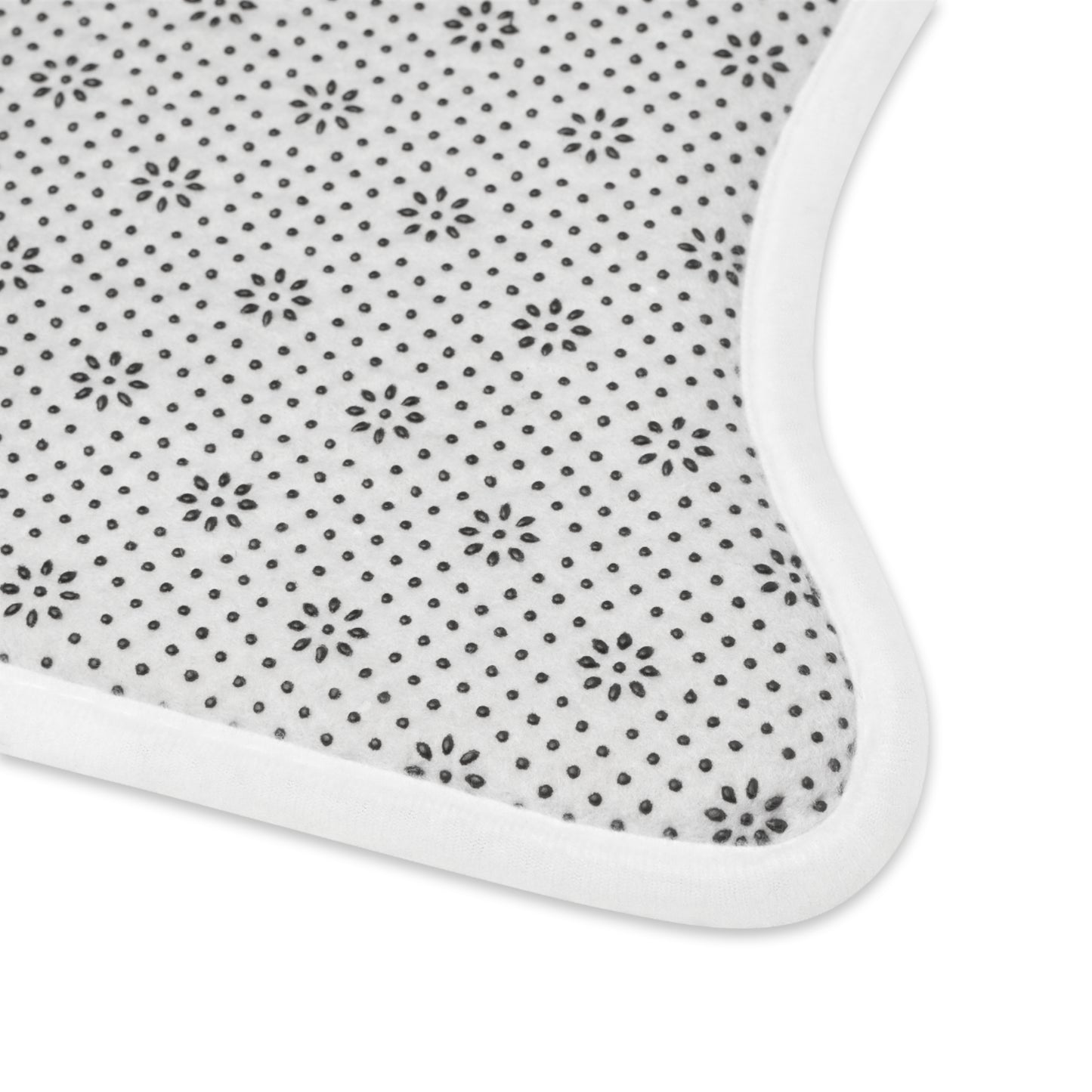Floral Retro Dog Bone Feeding Mat — Non-Slip Pet Bowl Placemat
