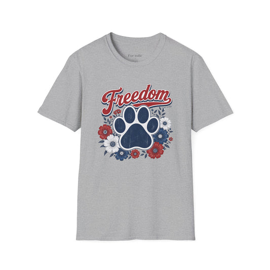 Freedom Paw T-Shirt — Patriotic Dog Tee
