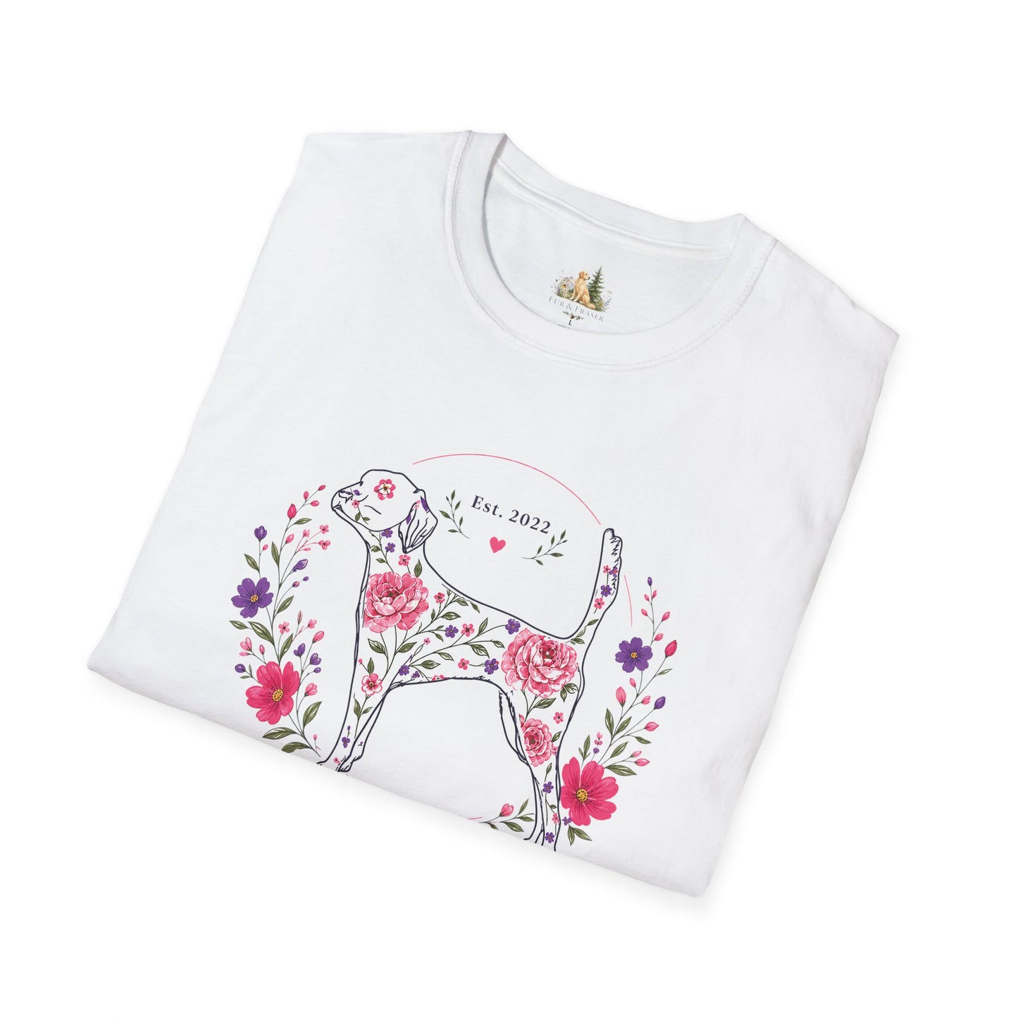 Floral Dog Tee — “FUR-ROLIC” Graphic T-Shirt (Est. 2022)