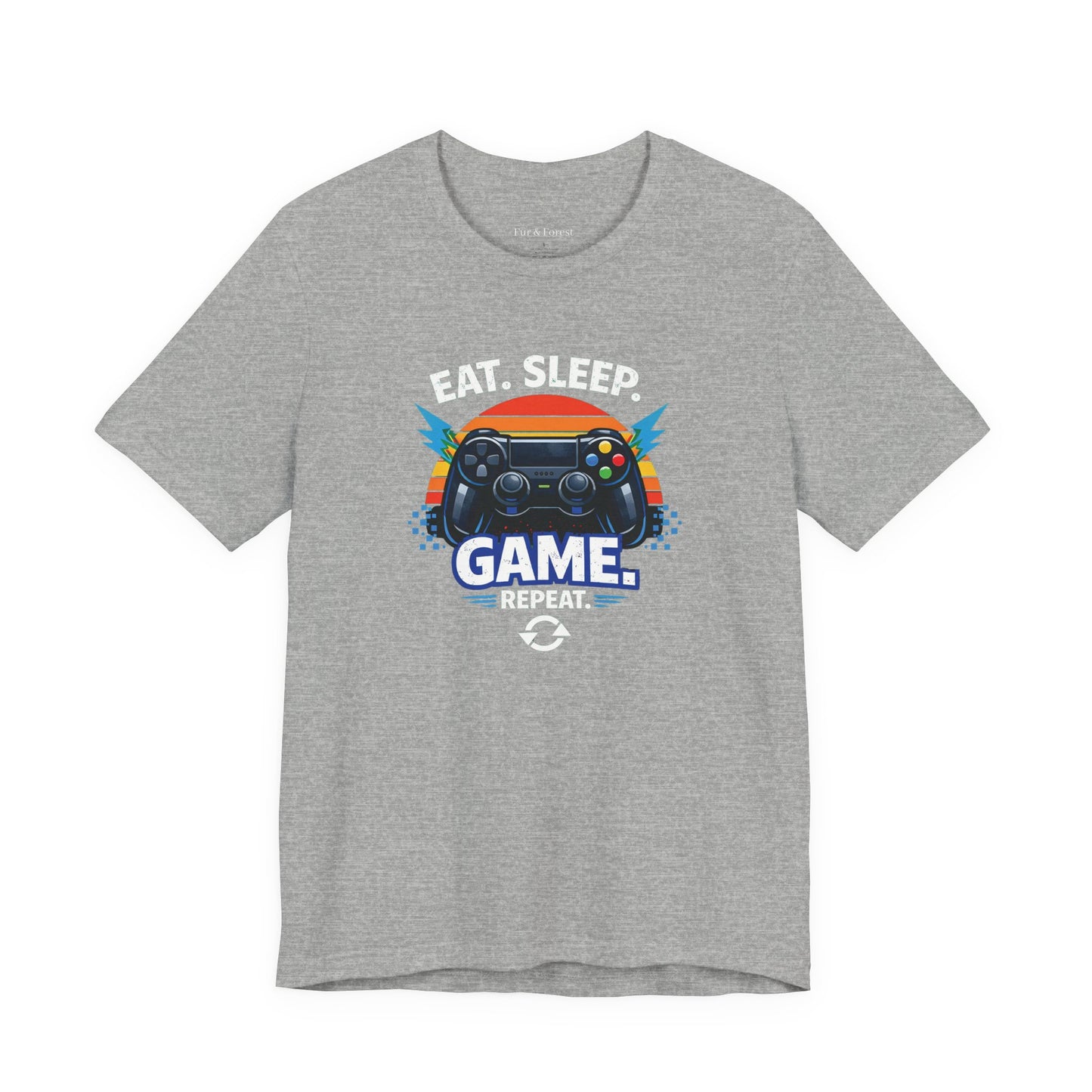 Gaming Controller Graphic Tee — "GAME" Retro Sunset Video Game T-Shirt