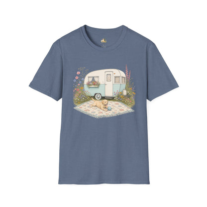Vintage Camper T-Shirt — Cozy Caravan & Picnic Design(Light Weight, Ultra Soft)