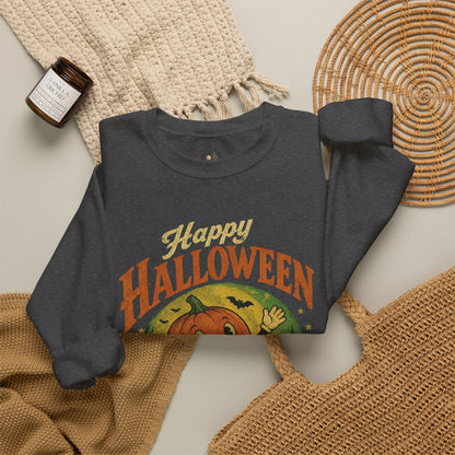 Unisex Happy Halloween Pumpkin Crewneck Sweatshirt