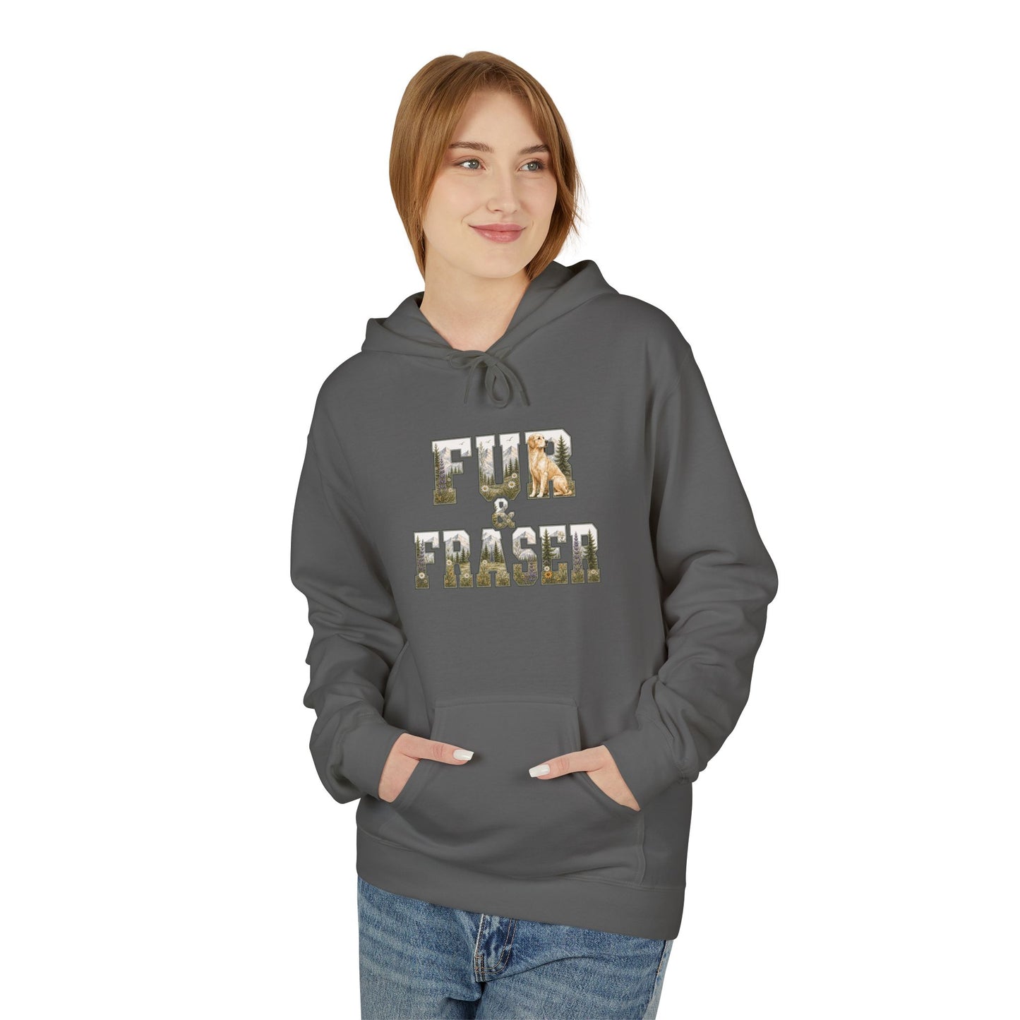 Fur & Fraser Floral Logo Hoodie — Cozy Pet Lover Pullover