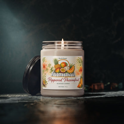 Peppered Passionfruit Soy Candle — 9oz Tropical Fruit Scented Jar