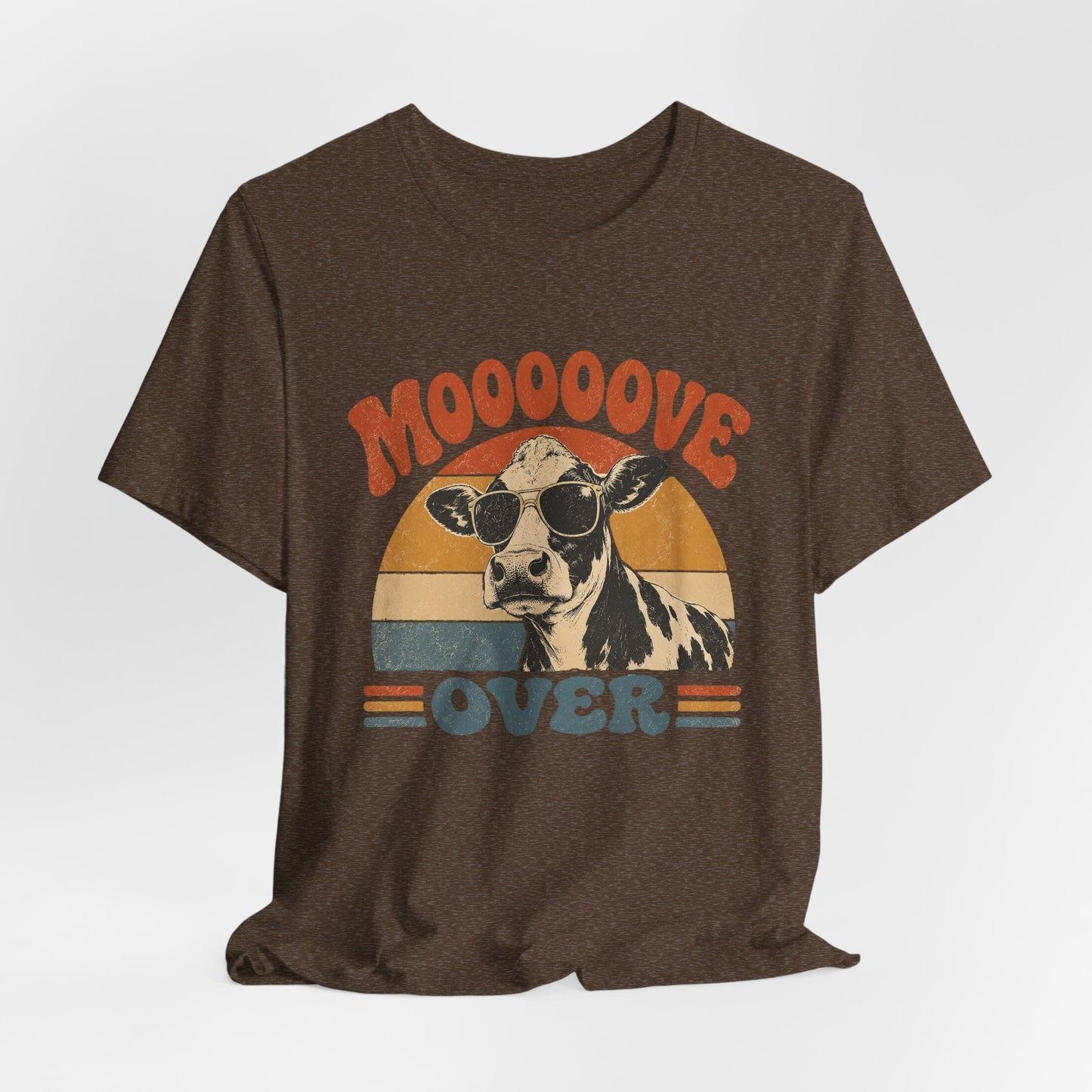 Mooove Over Cow Tee – Retro Vintage Farm Animal Graphic T-Shirt