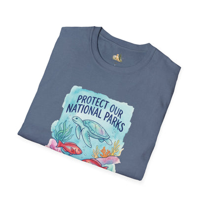 Protect Our National Parks Turtle Tee — Keep the Ocean Wild Conservation T-Shirt
