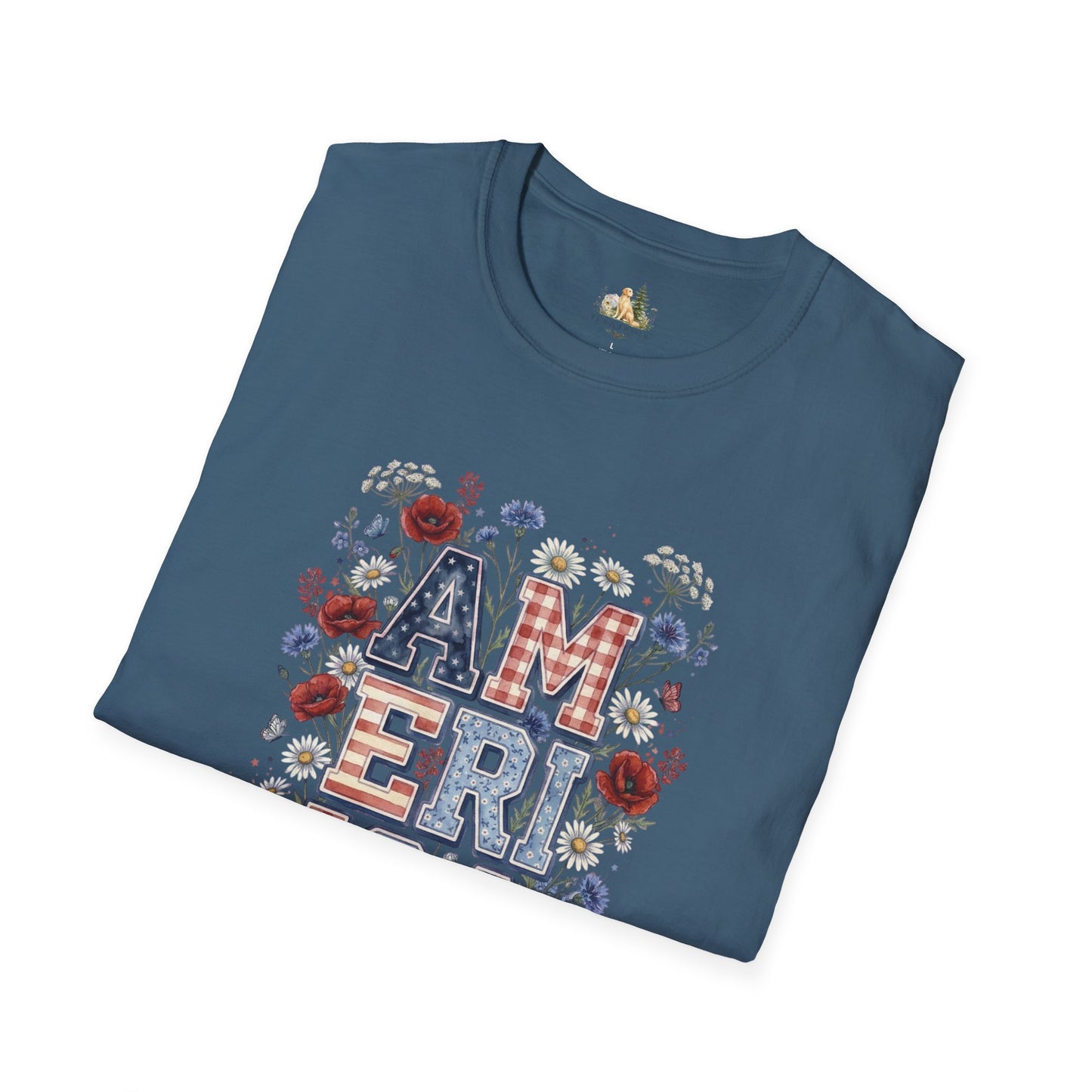 Unisex America Tee. (Light Weight, Ultra Soft Tee)