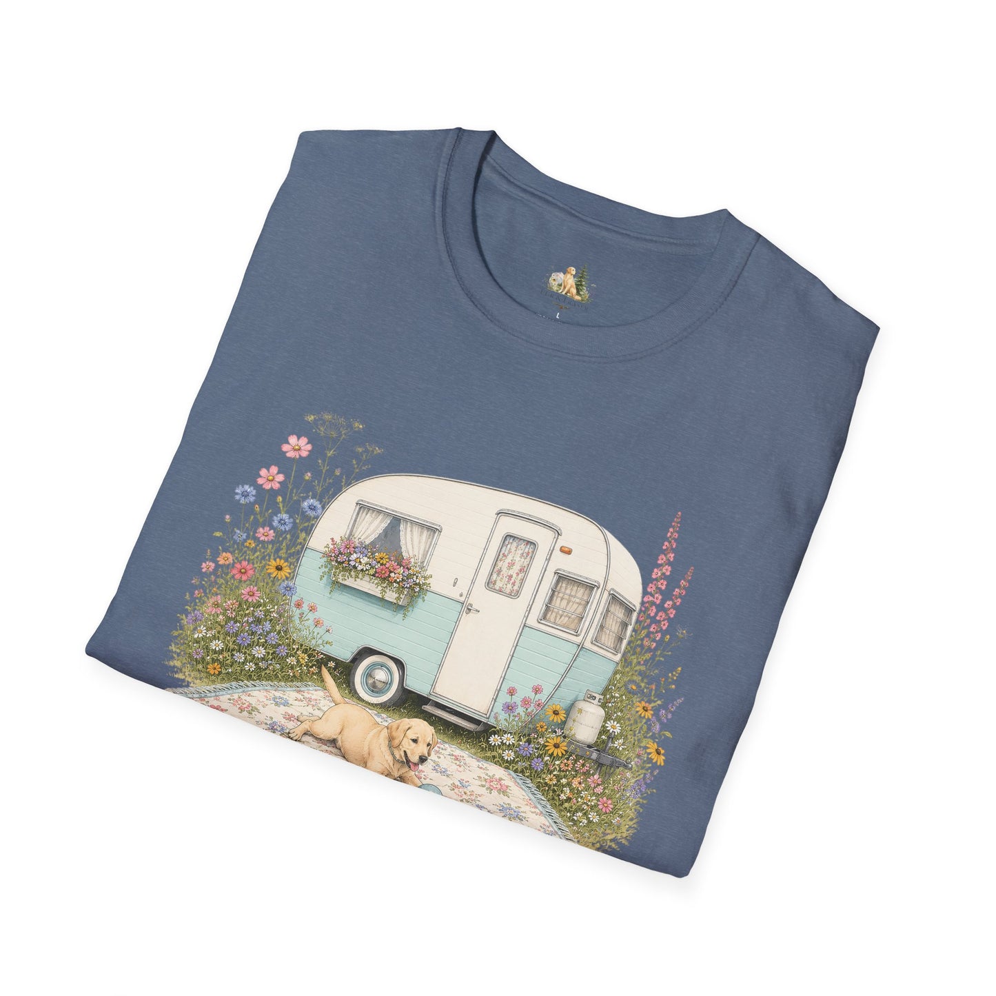 Vintage Camper T-Shirt — Cozy Caravan & Picnic Design(Light Weight, Ultra Soft)