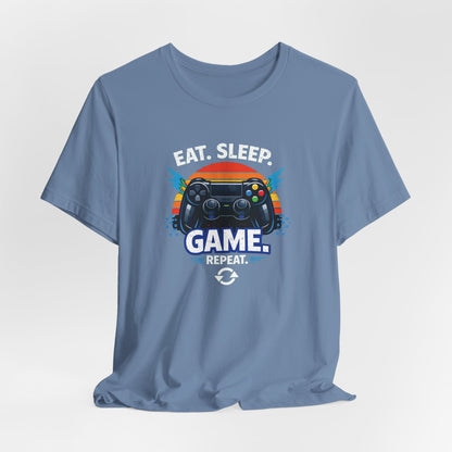 Gaming Controller Graphic Tee — "GAME" Retro Sunset Video Game T-Shirt