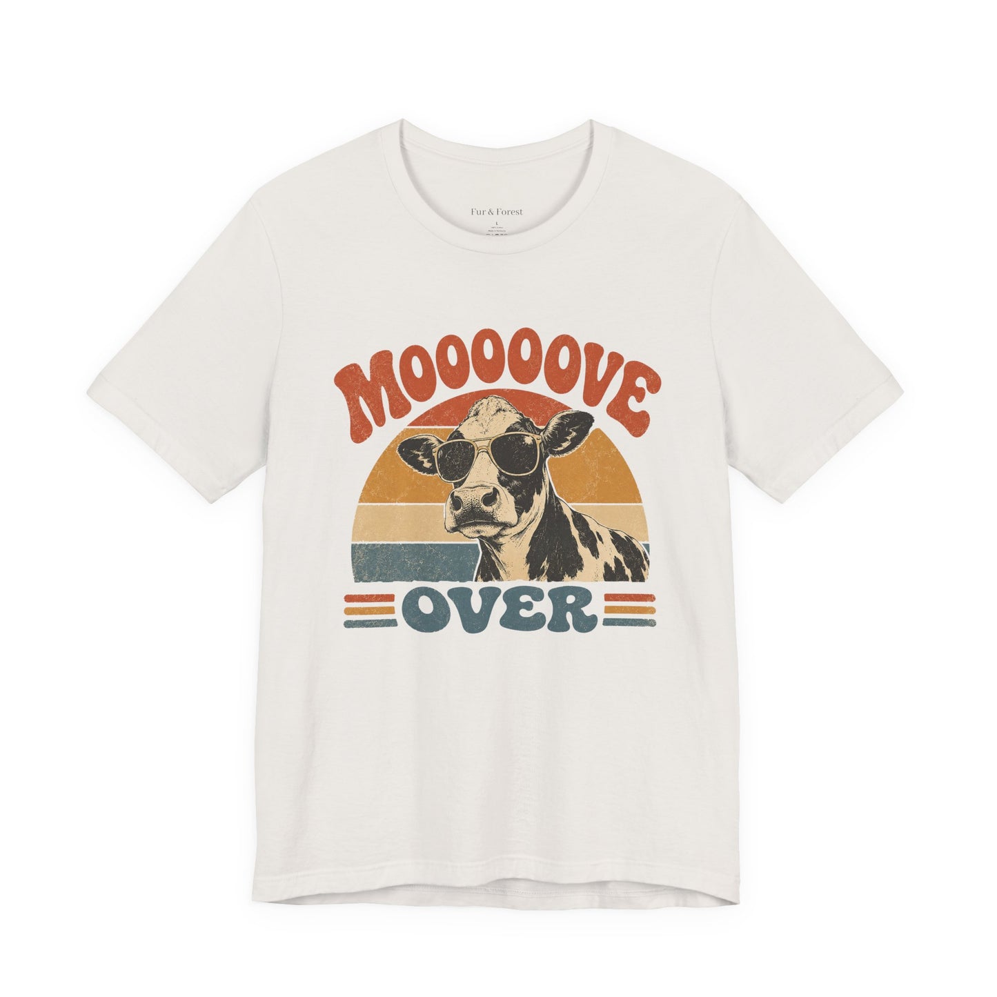Mooove Over Cow Tee – Retro Vintage Farm Animal Graphic T-Shirt