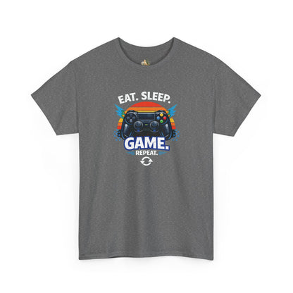 Gaming Controller Graphic Tee — "GAME" Retro Sunset Video Game T-Shirt (Heavy Weight Tee)