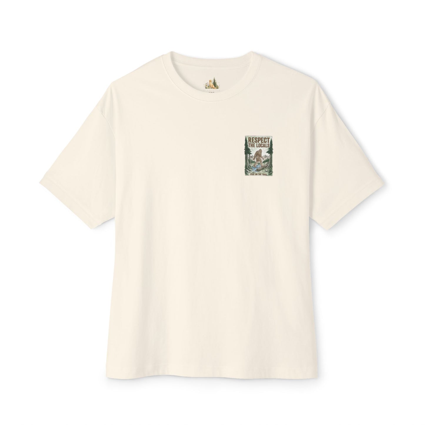 Respect The Locals T-Shirt — Bigfoot Trail Graphic Tee (Boxy Oversized Tee)