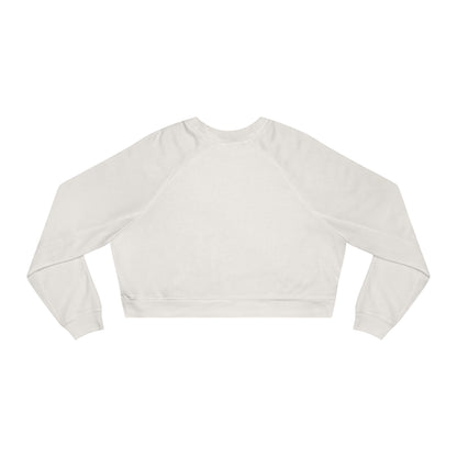 Cropped Pullover — Tiny Fiery Flowers Embroidered Fleece