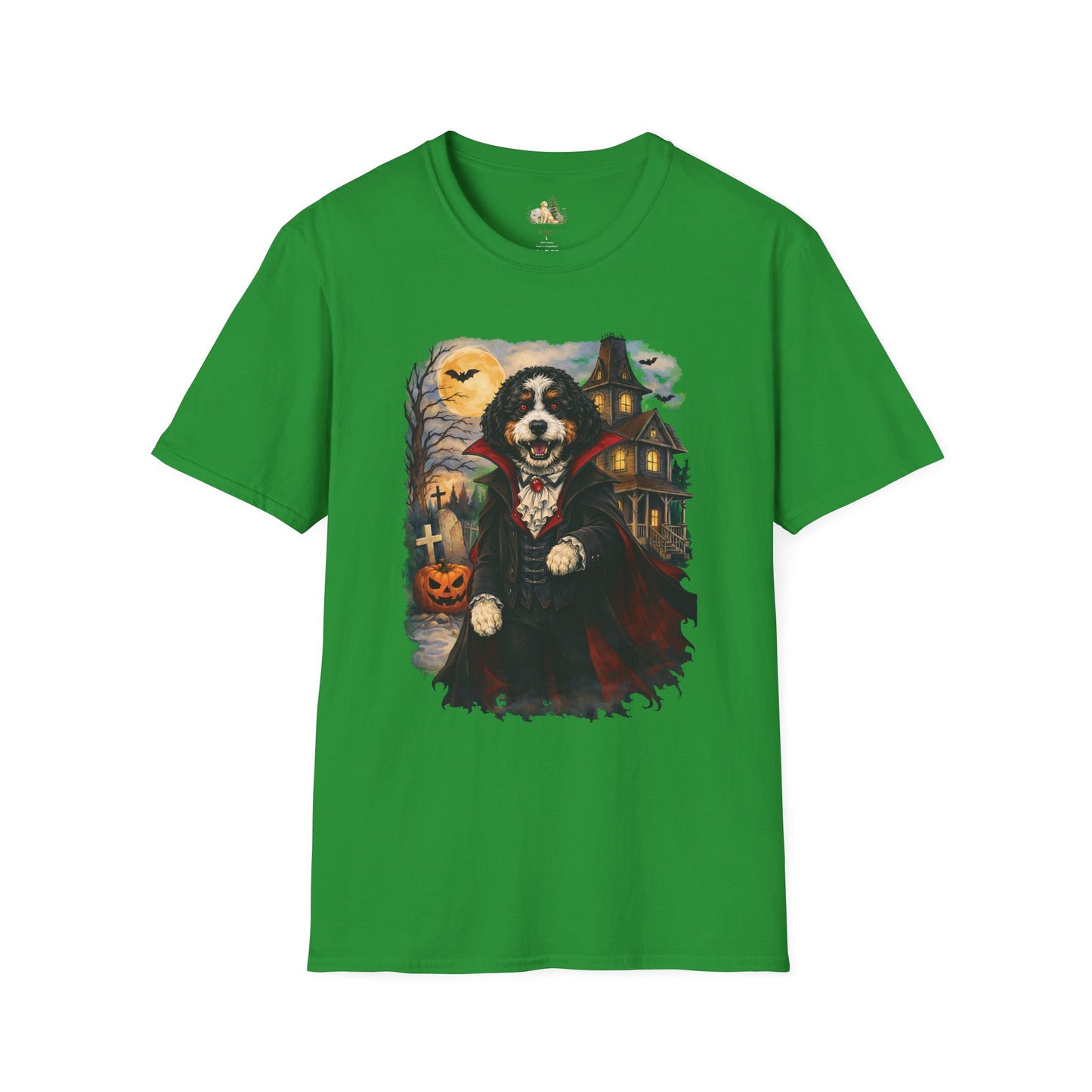 Unisex Halloween Bernese Mountain Dog Costume Tee – What Tails Lurks Behind The Pines Collection