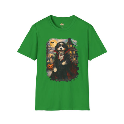 Unisex Halloween Bernese Mountain Dog Costume Tee – What Tails Lurks Behind The Pines Collection