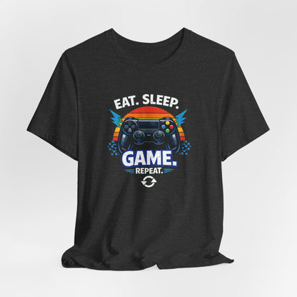 Gaming Controller Graphic Tee — "GAME" Retro Sunset Video Game T-Shirt