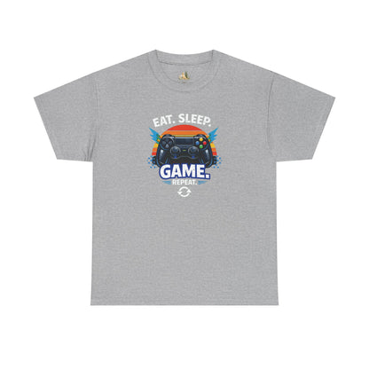 Gaming Controller Graphic Tee — "GAME" Retro Sunset Video Game T-Shirt (Heavy Weight Tee)