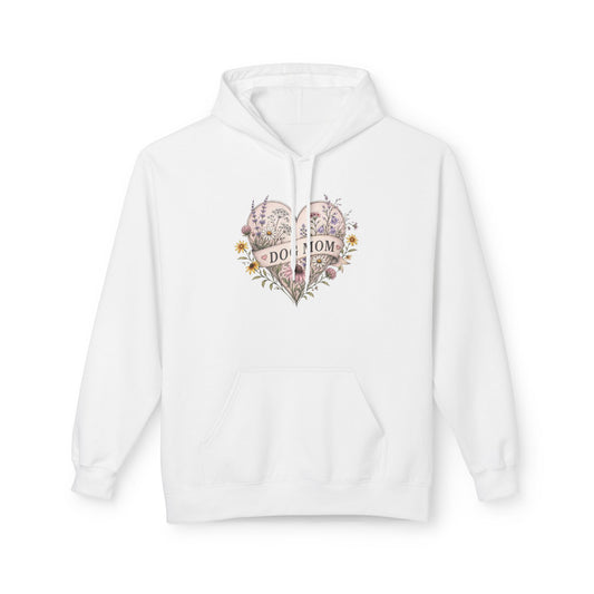Hoodie — Floral Heart "Dog Mom" Graphic