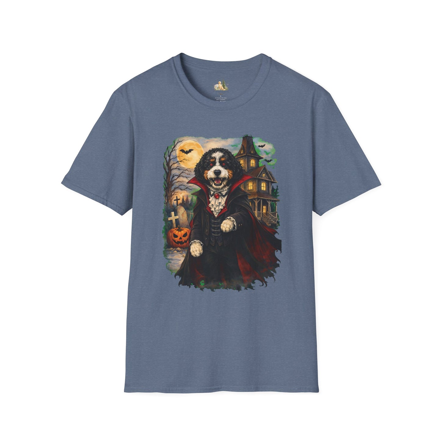 Unisex Halloween Bernese Mountain Dog Costume Tee – What Tails Lurks Behind The Pines Collection