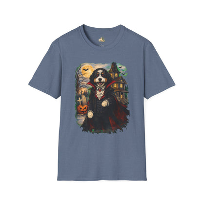 Unisex Halloween Bernese Mountain Dog Costume Tee – What Tails Lurks Behind The Pines Collection