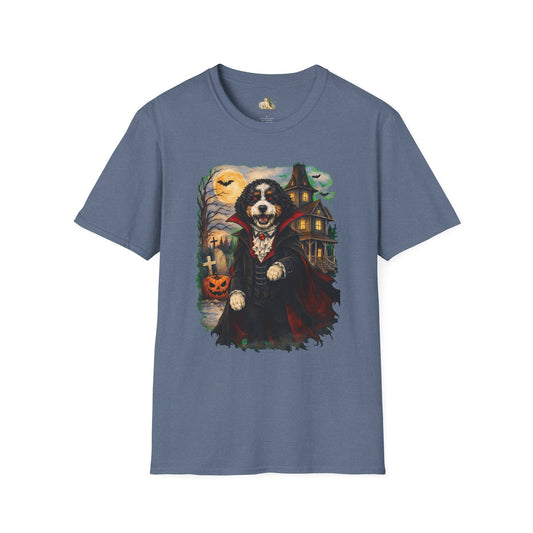 Unisex Halloween Bernese Mountain Dog Costume Tee – What Tails Lurks Behind The Pines Collection