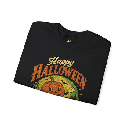 Unisex Happy Halloween Pumpkin Crewneck Sweatshirt