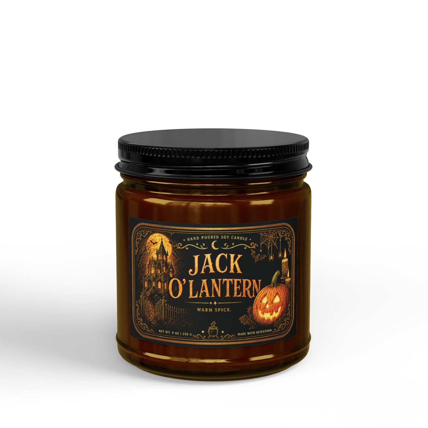 Jack O'Lantern Soy Candle — Spiced Halloween Scent (4oz & 9oz)