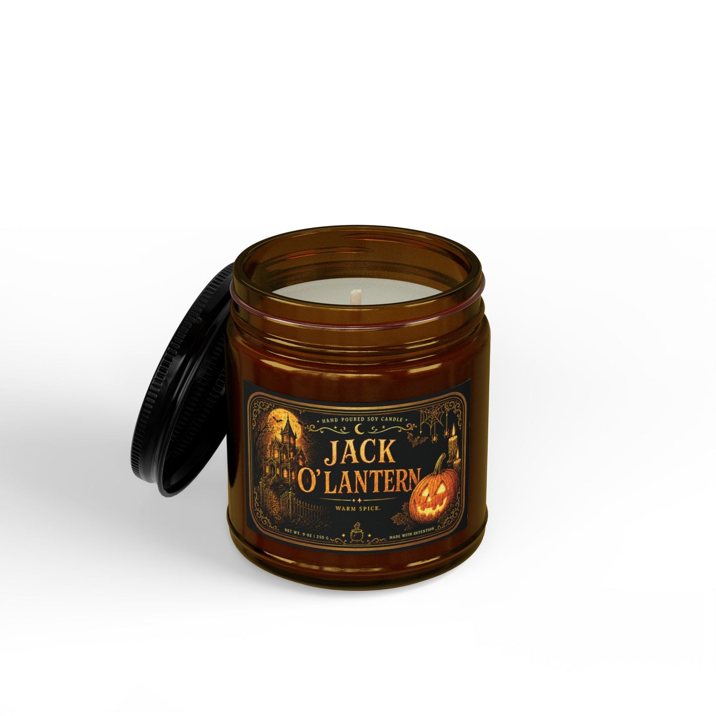 Jack O'Lantern Soy Candle — Spiced Halloween Scent (4oz & 9oz)
