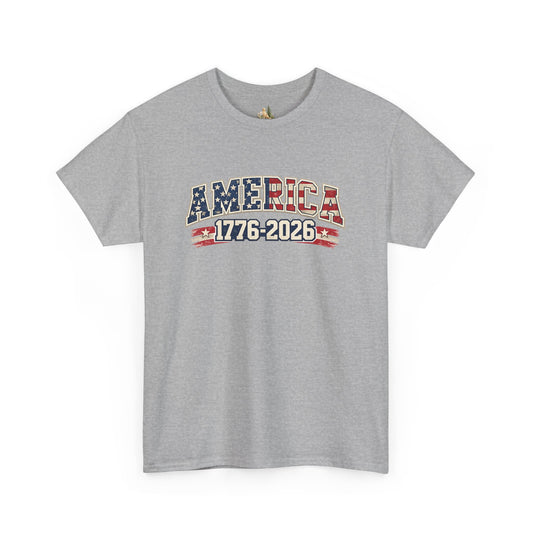Unisex America 1776-2026 Patriotic Tee (Heavy Weight Cotton)