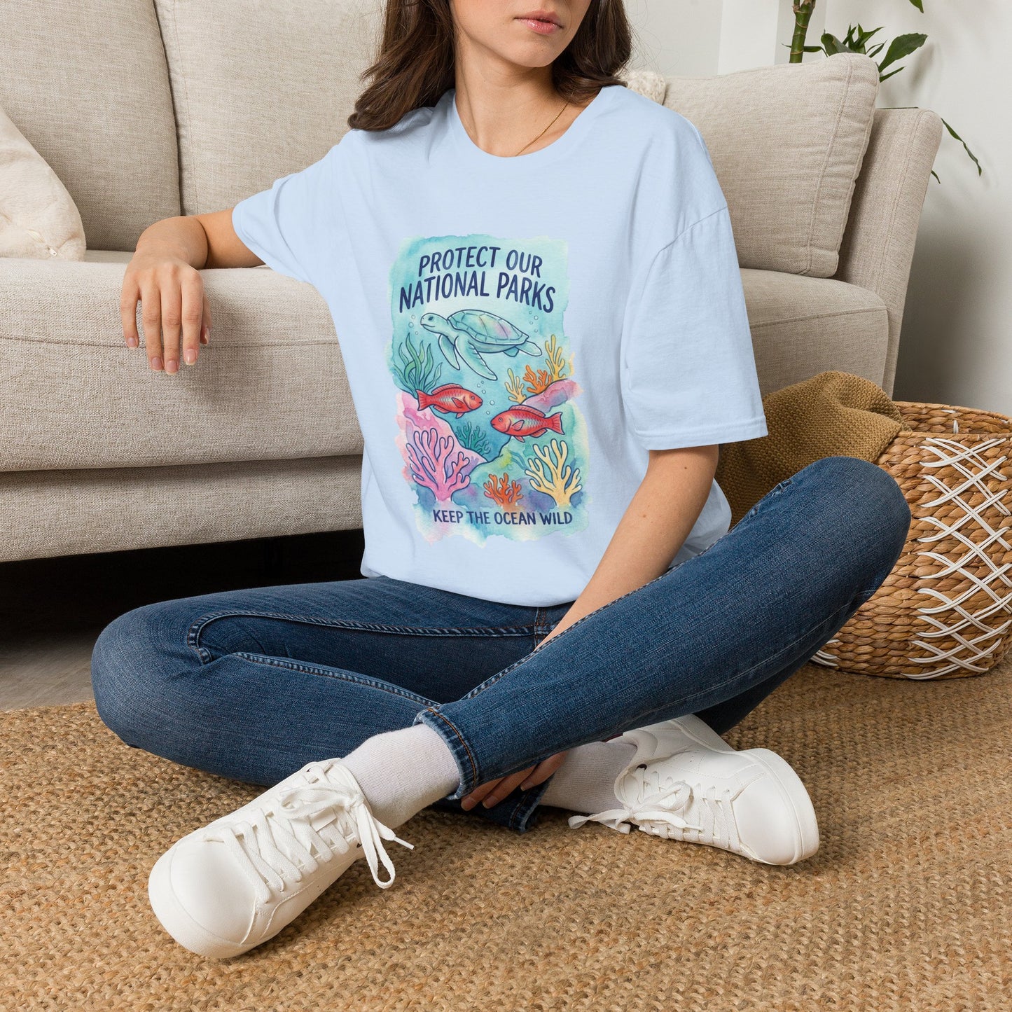 Protect Our National Parks Turtle Tee — Keep the Ocean Wild Conservation T-Shirt