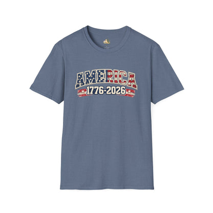 Unisex America 1776-2026 Patriotic Tee (Light Weight, Ultra Soft Tee)
