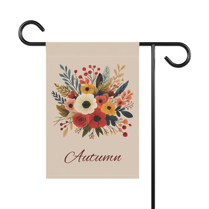 Autumn Floral Garden Flag — Fall Bouquet Yard Banner