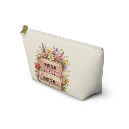 Retro Floral Cassette Accessory Pouch