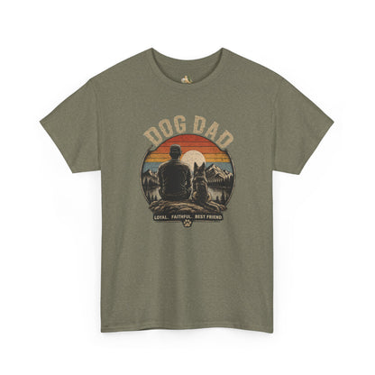 Dog Dad T-Shirt – Vintage "Loyal. Faithful. Best Friend." Graphic Tee for Dog Lovers