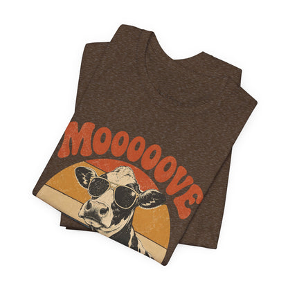 Mooove Over Cow Tee – Retro Vintage Farm Animal Graphic T-Shirt