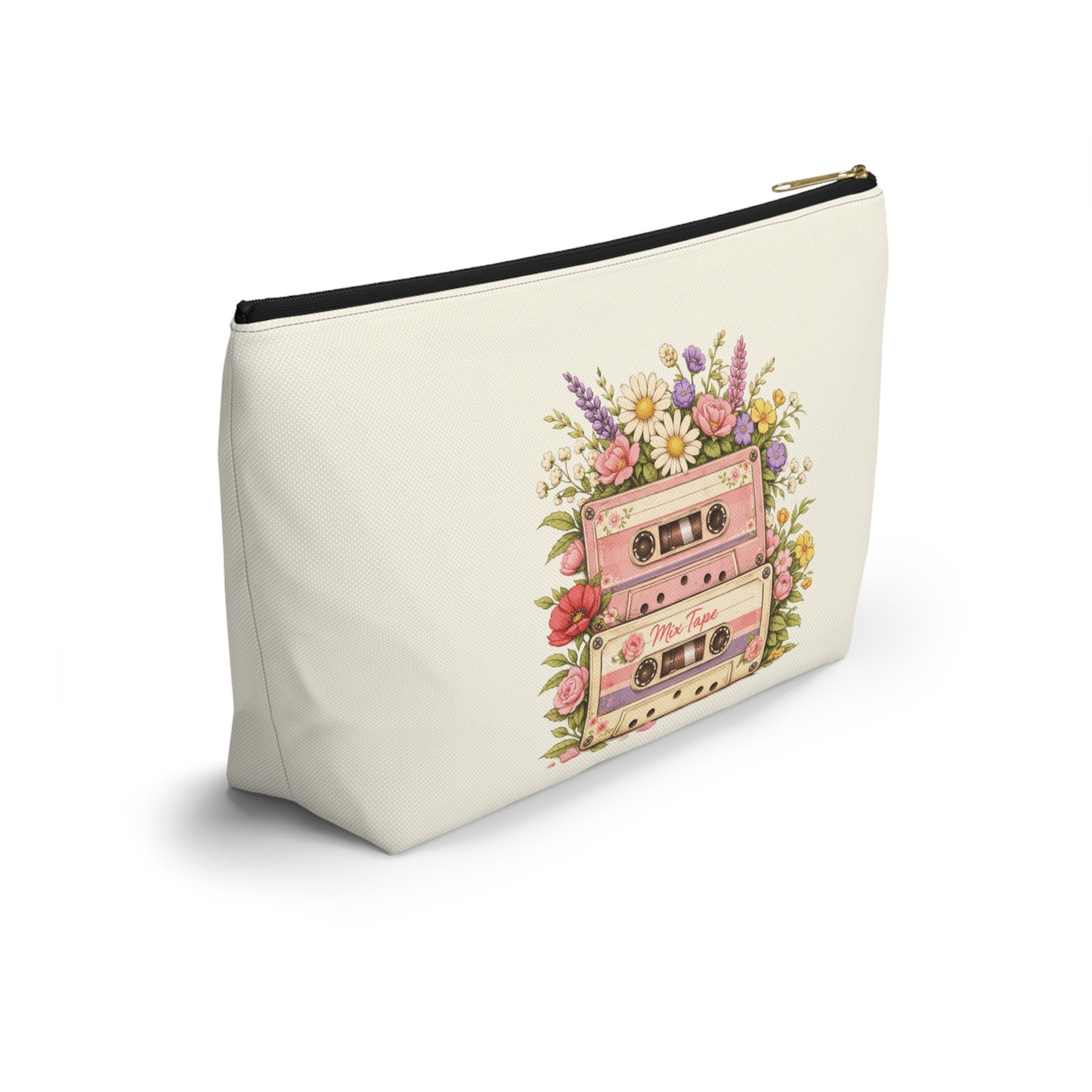 Retro Floral Cassette Accessory Pouch