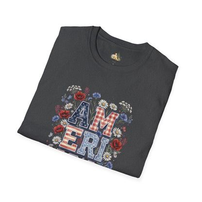 Unisex America Tee. (Light Weight, Ultra Soft Tee)
