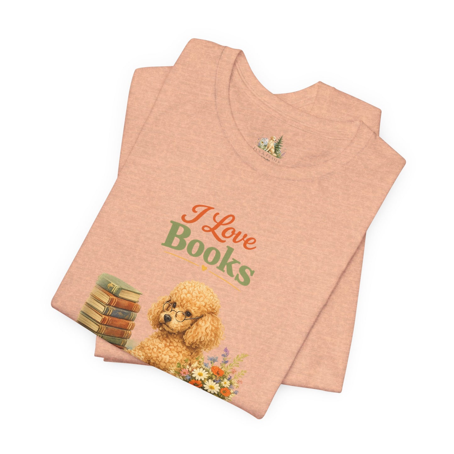 I Love Books T-Shirt — Cute Poodle Reading Graphic Tee