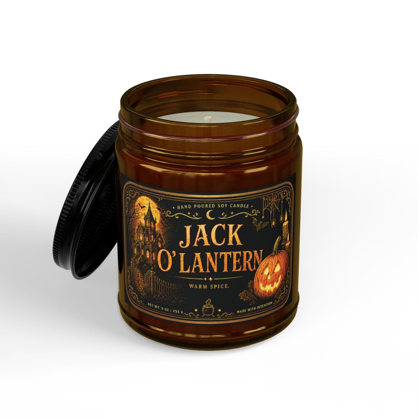 Jack O'Lantern Soy Candle — Spiced Halloween Scent (4oz & 9oz)