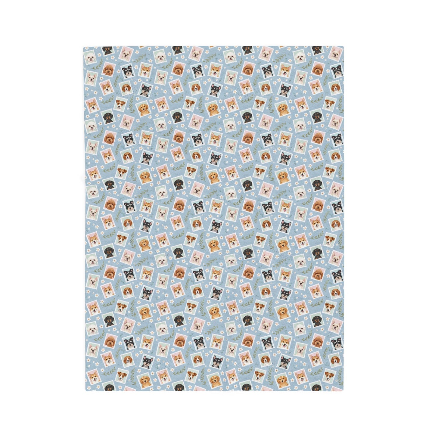 Plush Blanket - Cute Puppy Pattern Velveteen Throw 30"x40"