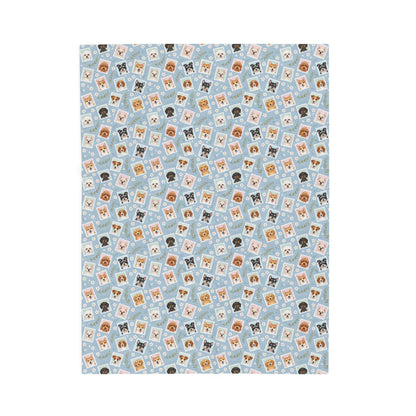 Plush Blanket - Cute Puppy Pattern Velveteen Throw 30"x40"