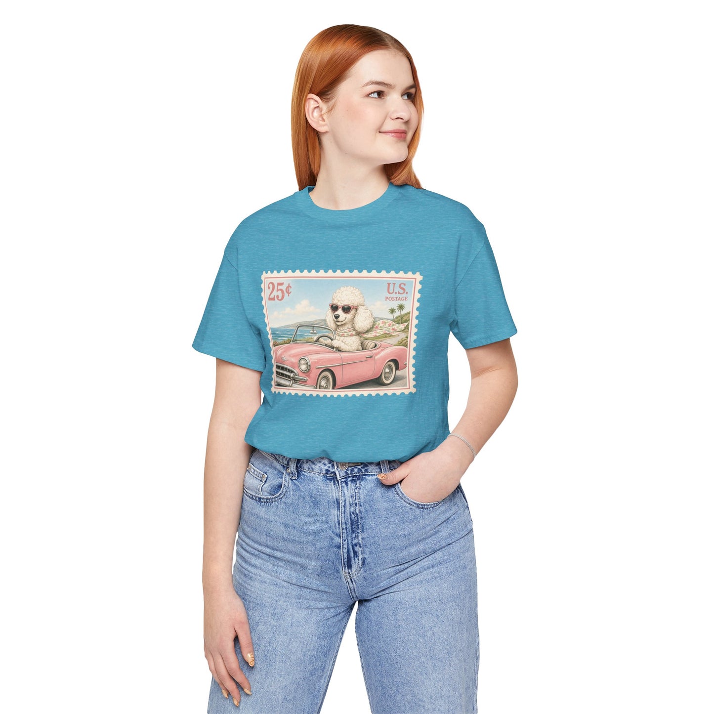 Vintage Pup Roadtrip T-Shirt — Retro Stamp Design (25)