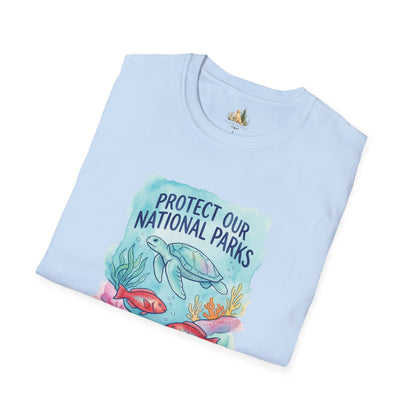 Protect Our National Parks Turtle Tee — Keep the Ocean Wild Conservation T-Shirt