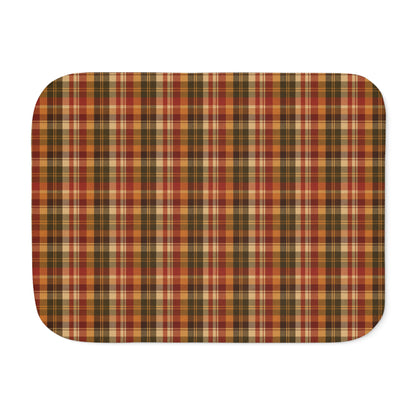 Autumn Plaid Sherpa Blanket — Cozy Fall Throw for Living Room & Cabin